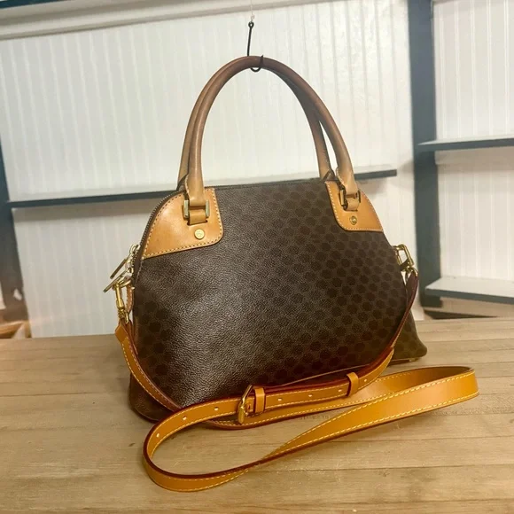 Celine Brown and Tan Handbag - Picture 3 of 15